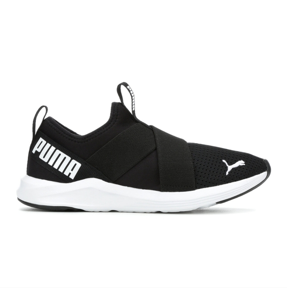 Puma Shoes - PUMA PROWL SLIP ON SNEAKERS BLACK AND WHITE